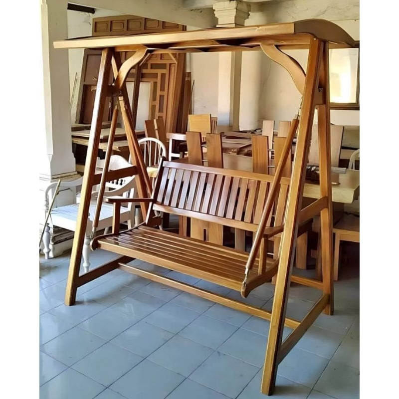 AYUNAN GANTUNG / kursi ayunan jati kursi outdoor ayunan bangku bergaransi