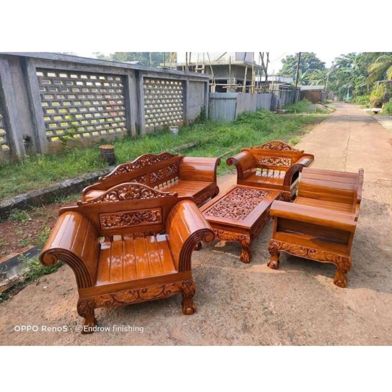 kursi tamu jati - kursi tamu jati madura kuku macan 3211
