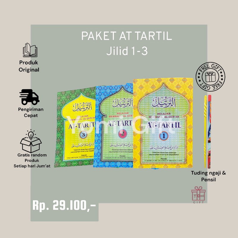 AT-TARTIL JILID 1-6 BUNDLING/ BUKU BELAJAR MEMBACA AL QUR'AN