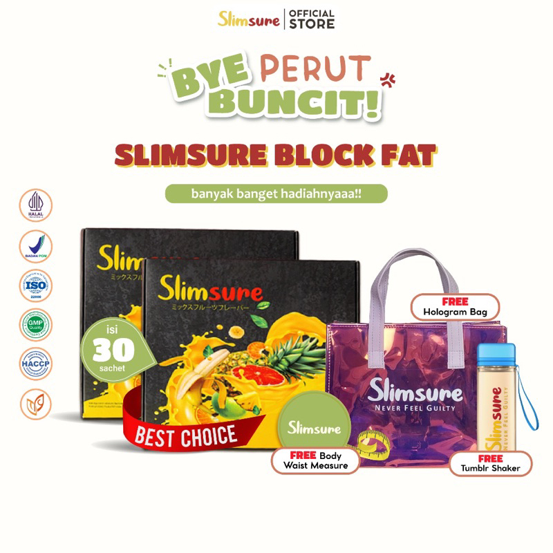 Slimsure Block Fat - 2 Box | Diet Detox | Pelangsing | Obat Kurus