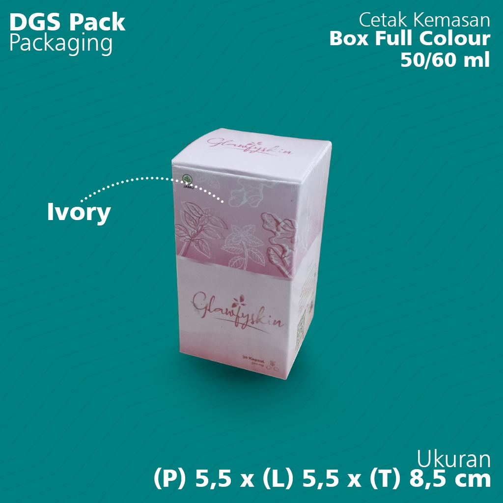 

Box Custom Full Colour 50 atau 60 ml | Box Custom Full Colour 50 atau 60 ml ukuran 5,5 x 5,5 x 8,5 cm