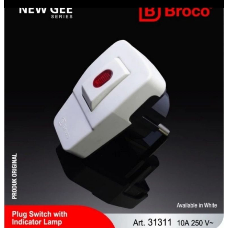 steker lampu listrik broco on off