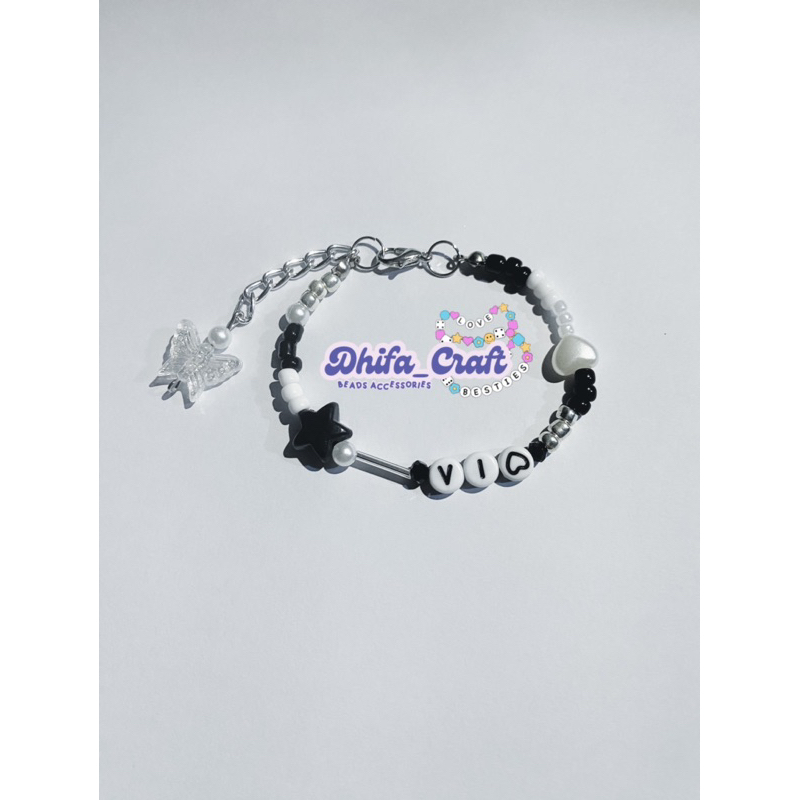 Gelang manik / Bracelet nama / Gelang manik custom nama / Accecories gelang