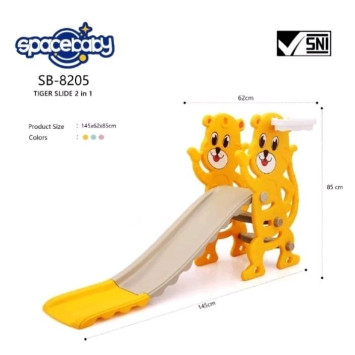 perosotan anak space baby slide tiger SB8205 | mainan anak perosotan