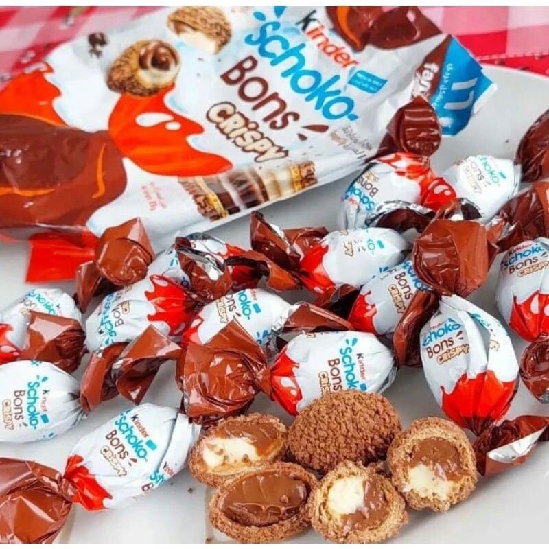 

S3 - Kinder Schoko Bons Crispy Kemasan isi 16 Ori Arab Saudi