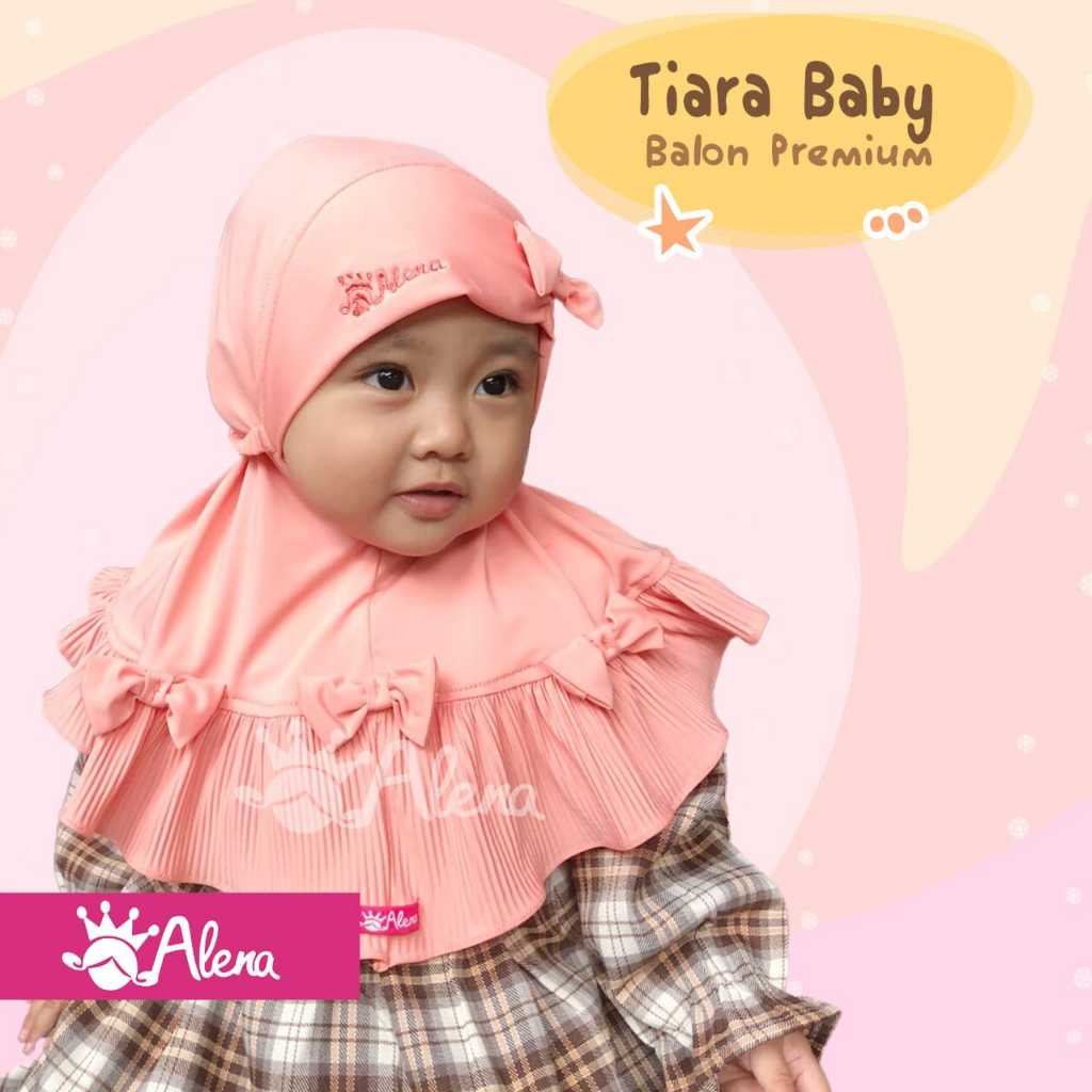 HIJAB ALENA BABY 'TIARA' ORI ALENA | Hijab/Jilbab instant bayi | Kerudung bayi premium/gratis ongkir