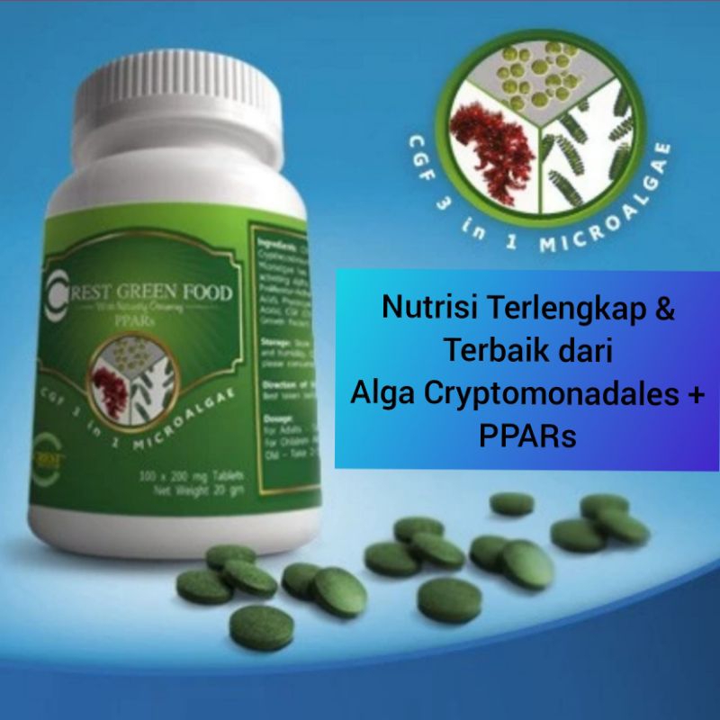 Crest Green Food - Multi Nutrisi dari Alga Cryptomonadales + PPARs