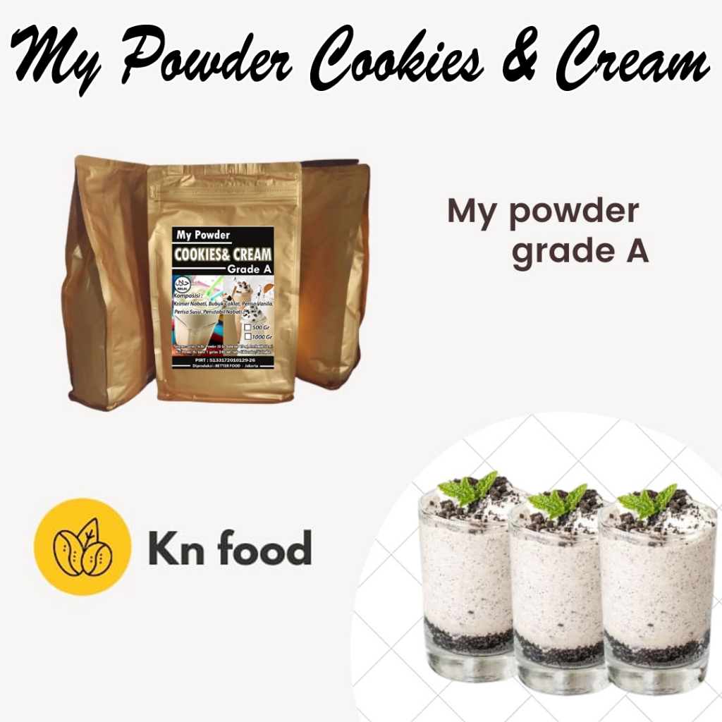 

MY POWDER GRADE A COOKIES & CREAM 1 KG.