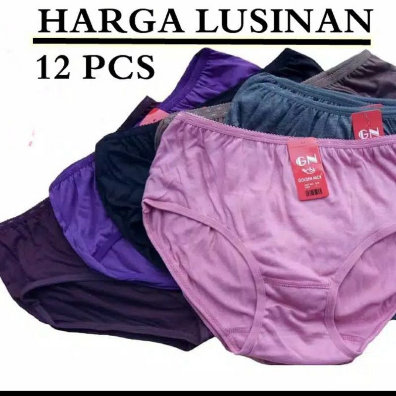 grosir 1 lusin cd wanita golden nick bahan katun adem | CD GN 939&937 polos termurah nyaman dipakai