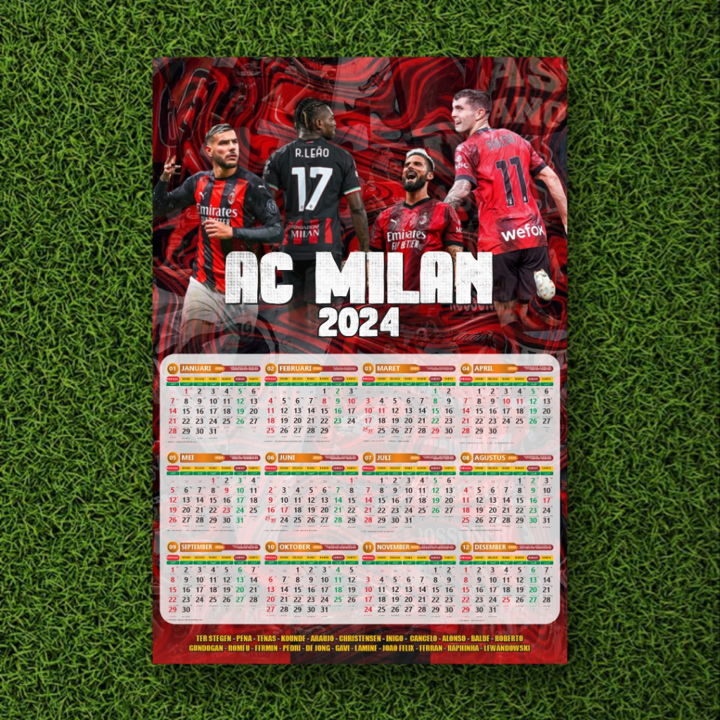 

Kalender 2024 AC MILAN Siap Cantol Kalender Bola MILAN