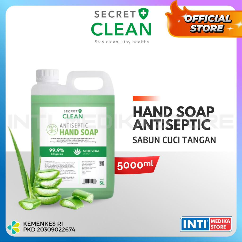 SECRET CLEAN - Hand Soap AntiSeptic 5 Liter | Sabun Cuci Tangan 5 L