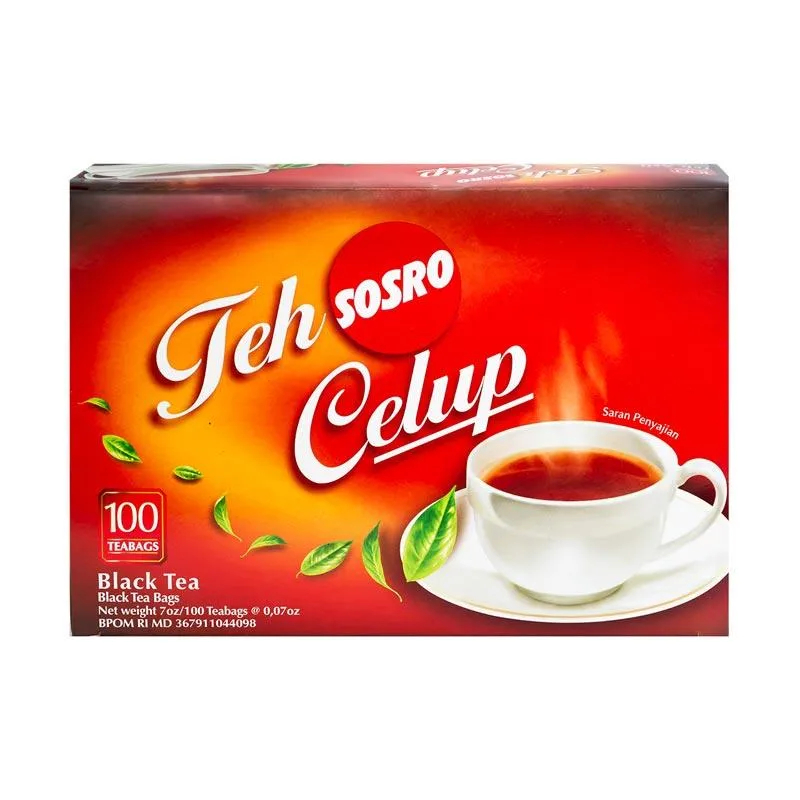 

Teh Celup Sosro Box isi 100 Tea Bags | Teh Hitam Black Tea Amplop Murah Promo
