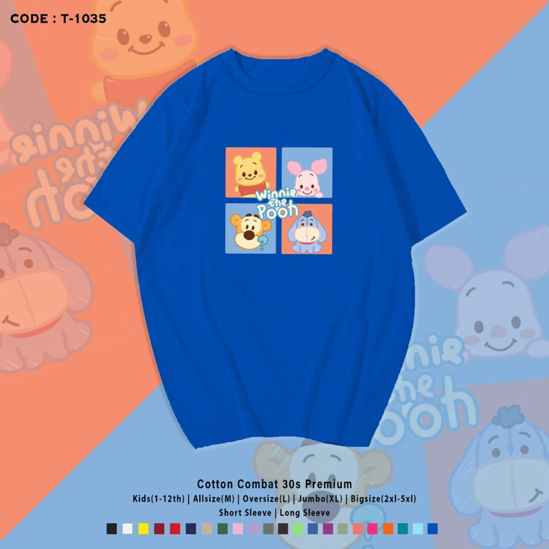 POOH AND FRIEND BOX / KAOS UNISEX COWOK CEWEK / TERIMA CUSTOM KAOS