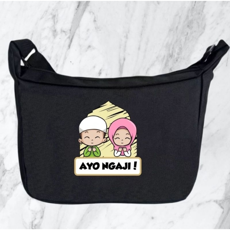 Tas selempang anak ngaji murah iqra/al-Quran