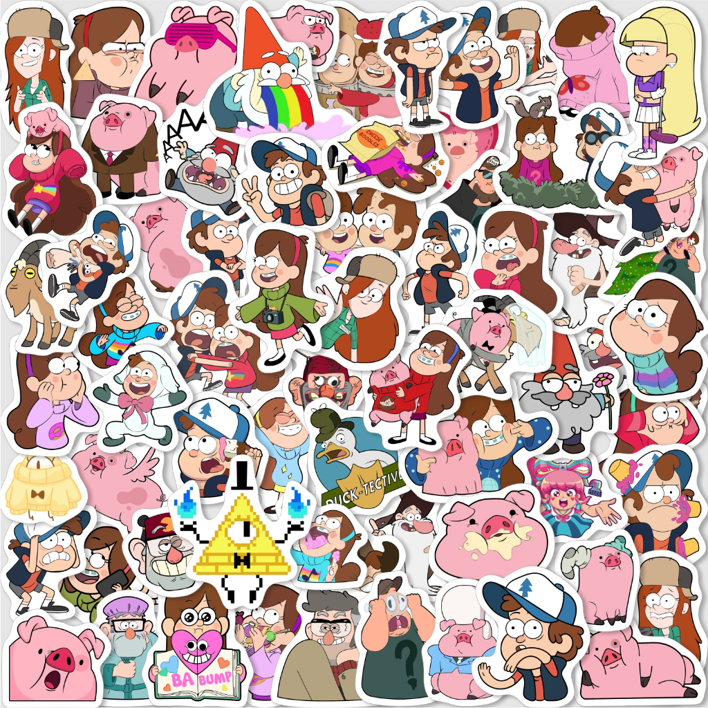 

[70 Pcs] Stiker Pack Gravity Falls Aesthetic Vinyl Waterproof