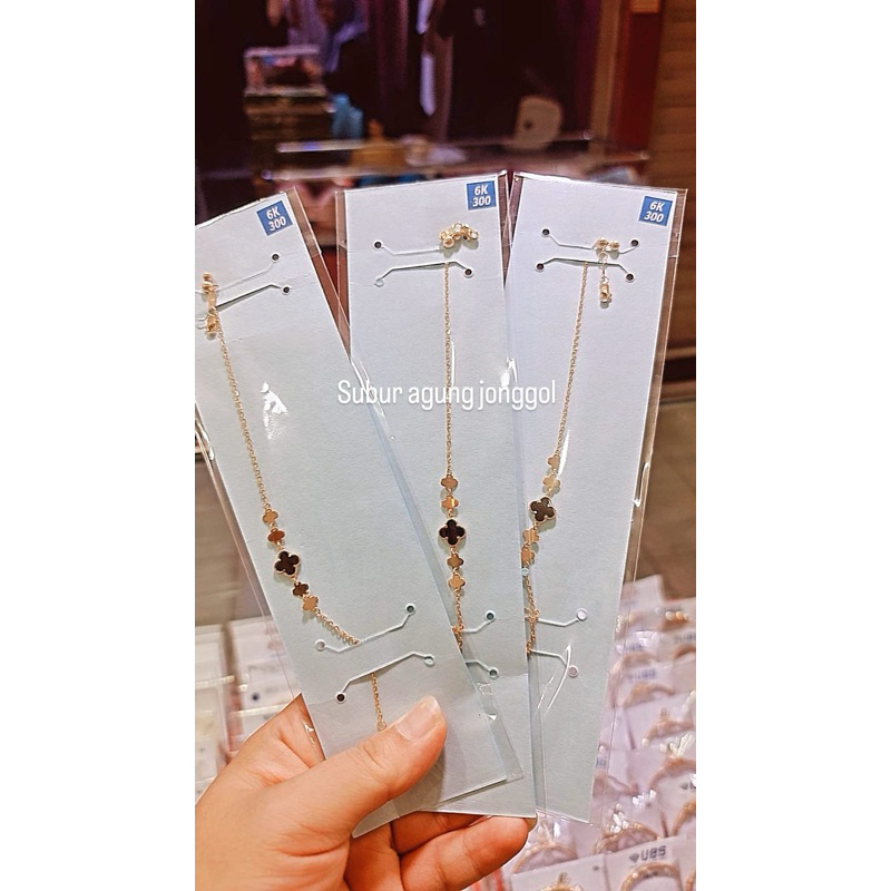 Gelang serut bunga mirror 6k 8k asli cantik manis