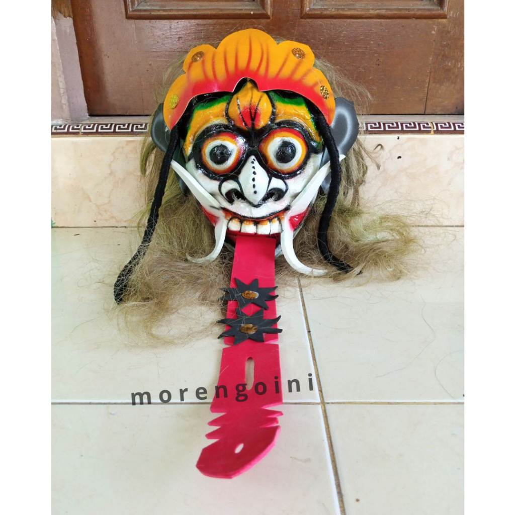 Topeng Leak Bali bahan mika Rambut Panjang | Topeng Rangda Bali Termurah