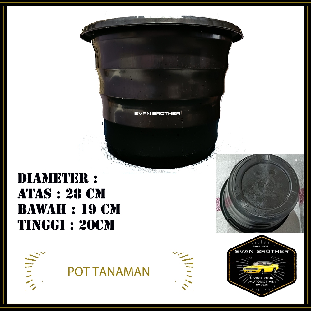 Pot plastik hitam - Pot bunga tanaman plastik hitam tebal