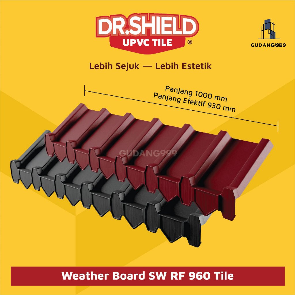 Genteng UPVC Dr.Shield / Weather Board / Atap Genteng UPVC Tile