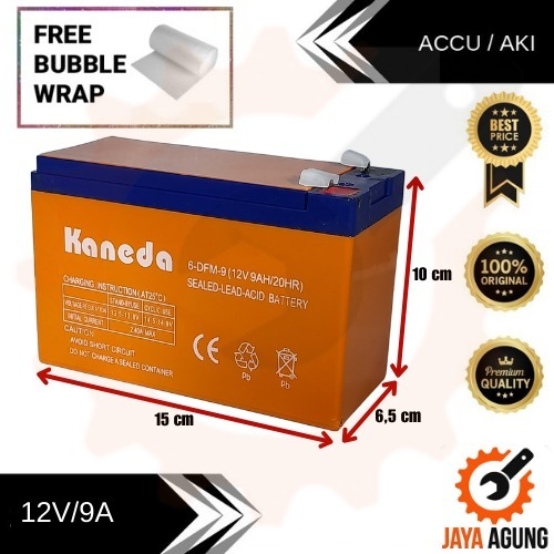 KANEDA AKI KERING BATERAI SPAYER ELEKTRIK 12V 9AH / BATTERY ACCU ALAT SEMPROT HAMA 12 VOLT 9 AMPERE