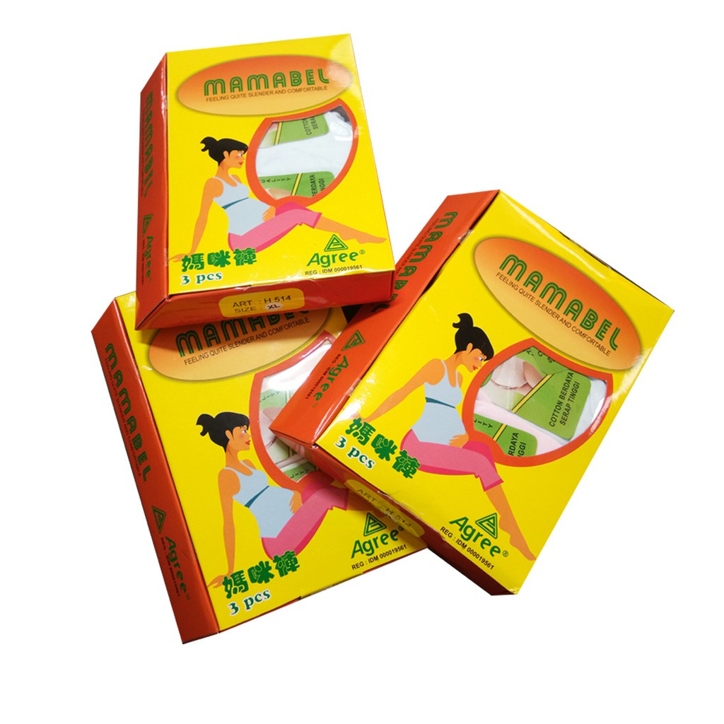 3 PCS - CELANA DALAM HAMIL MAMABEL AGREE H 514/ CD IBU HAMIL /CD MATERNITY XL-XXL JUMBO