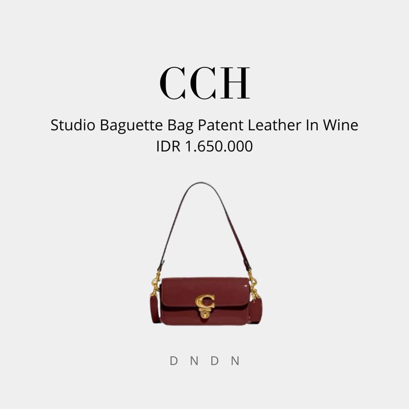Studio Baguette Bag Patent Leather In Wine