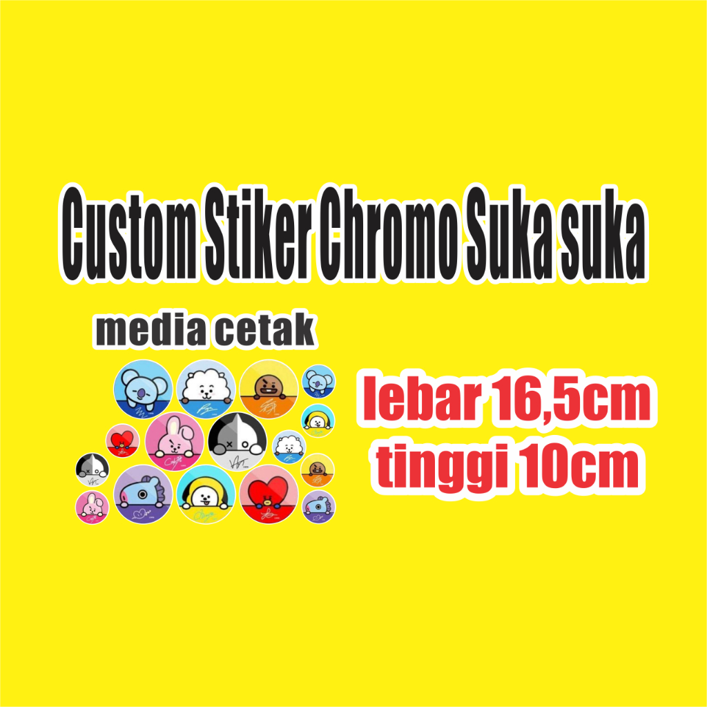 

Sticker Chromo Custom suka suka label nama makanan komunitas grup gathering parkir RFJS008