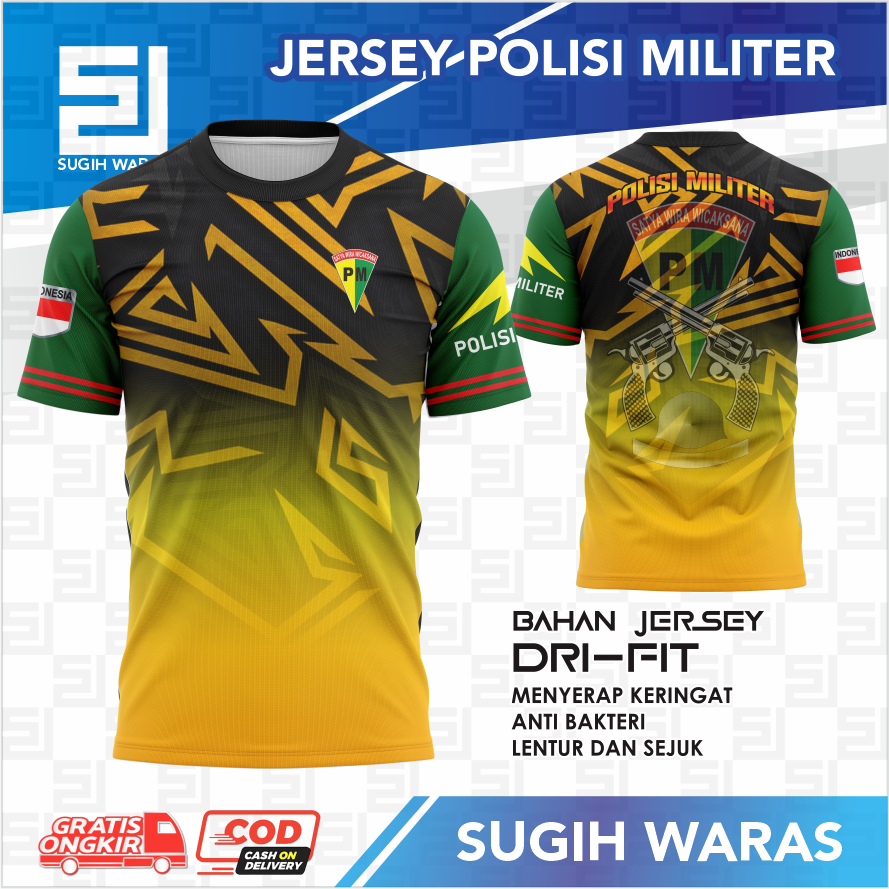 JERSEY POLISI MILITER / KAOS DRI-FIT POLISI MILITER TANGAN PENDEK