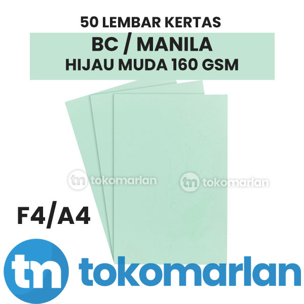 

Isi 50 Lembar Kertas BC TIK ( Brief Card ) / Manila 1 Pack Warna Biru Muda F4 A4 Untuk Undangan Kartu Nama Buku Tabungan Absensi 160 Gsm