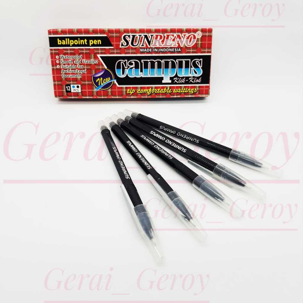 

Ballpoint Pen / Pulpen / Bolpen / Pena Sunreno Kampus (12 pcs)
