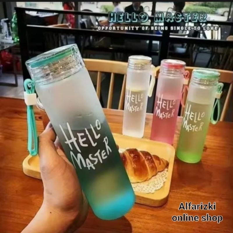 Botol Air Minum Hello Master Botol Minum Viral Tempat Air Minum Aesthetic