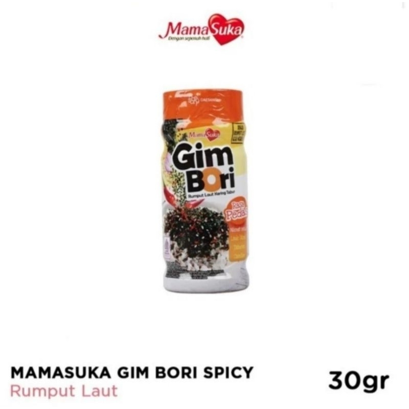 

MAMASUKA GIMBORI 30gr Spicy Pedas GIM BORI 30 gr RUMPUT LAUT NORI