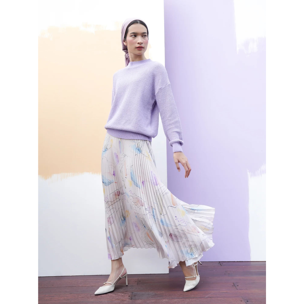Cenna Sweater Lilac - Aleza Label | Outerwear Muslim | Aleza
