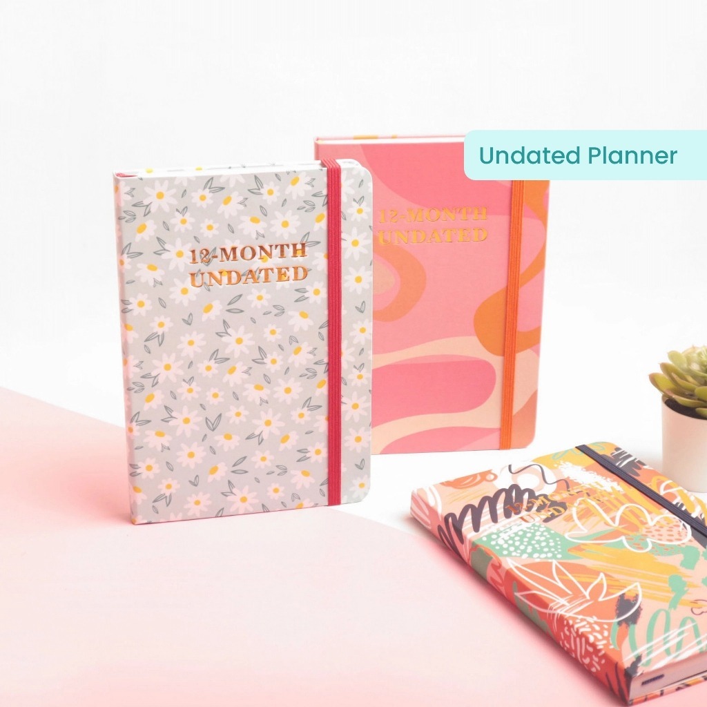 

12 MONTH UNDATED Planner - Buku Agenda - Weekly planner by bukuqu