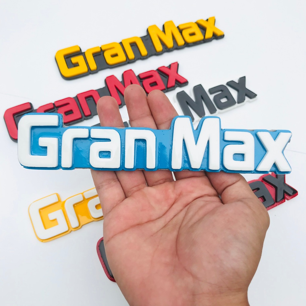 EMBLEM VARIASI MOBIL TULISAN GRAND MAX / EMBLEM MOBIL GRAND MAX AKSESORIS INTERIOR MOBIL TIMBUL 3D