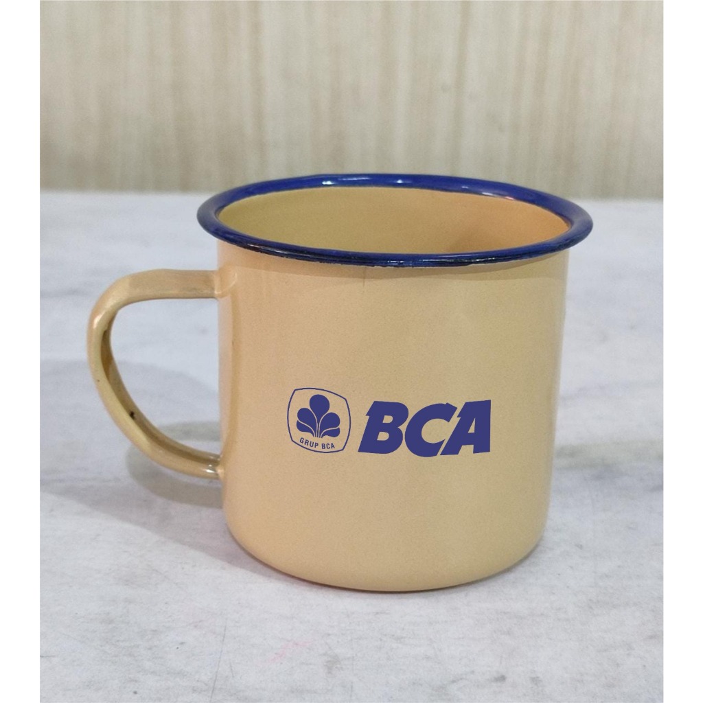 Mug Enamel Custom BCA/Cangkir Souvenir Event