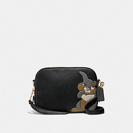 COACH x Disney Thumper Camera Bag In Black Calfskin
