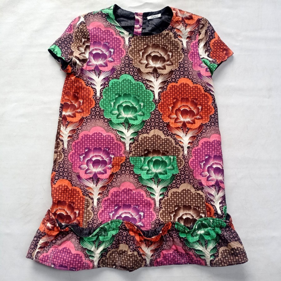 miu miu floral blouse mini dress made in italy