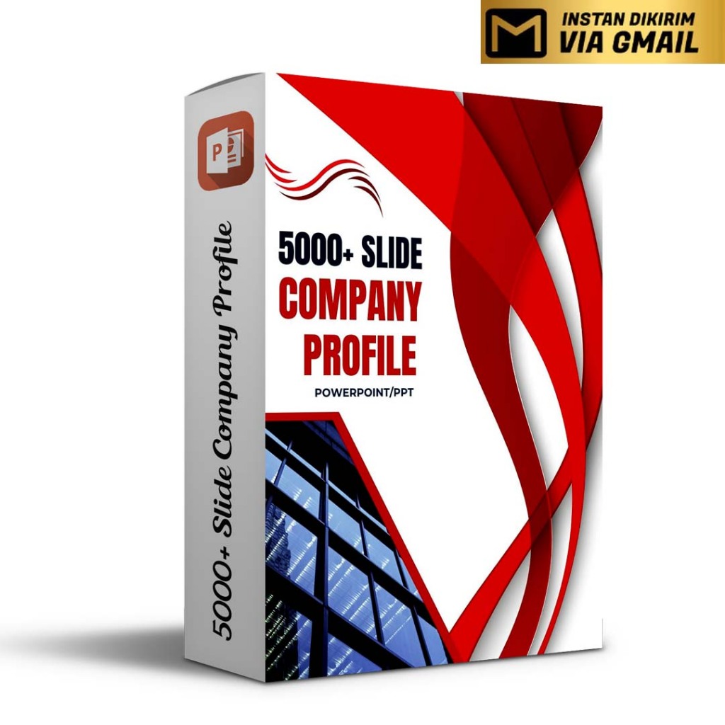 5000+ Slide Company Profile Keren PowerPoint Template PPT