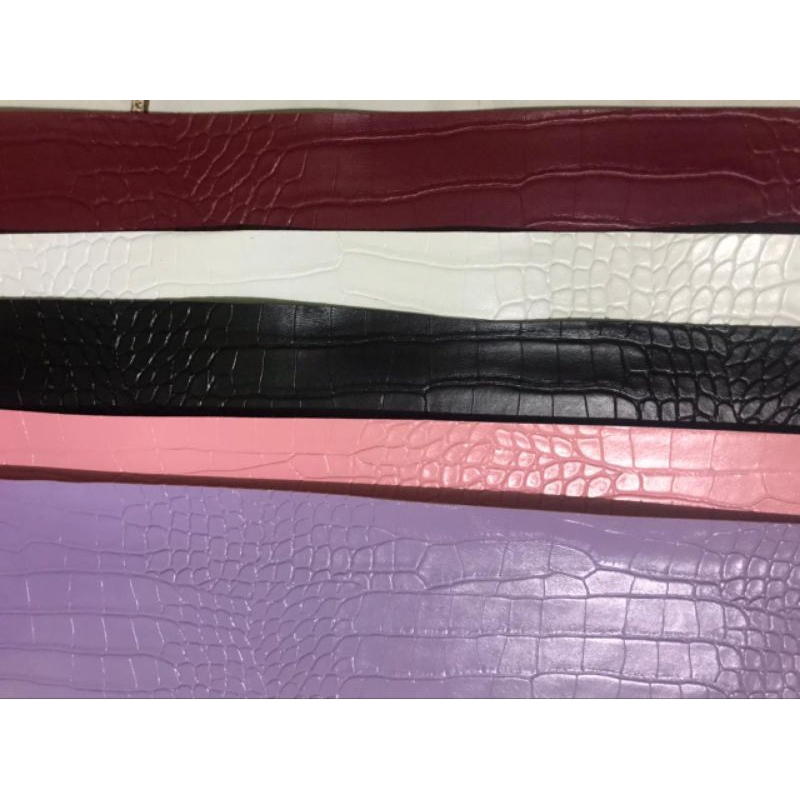 Bahan Croco Kulit Sintetis Motif Buaya Meteran