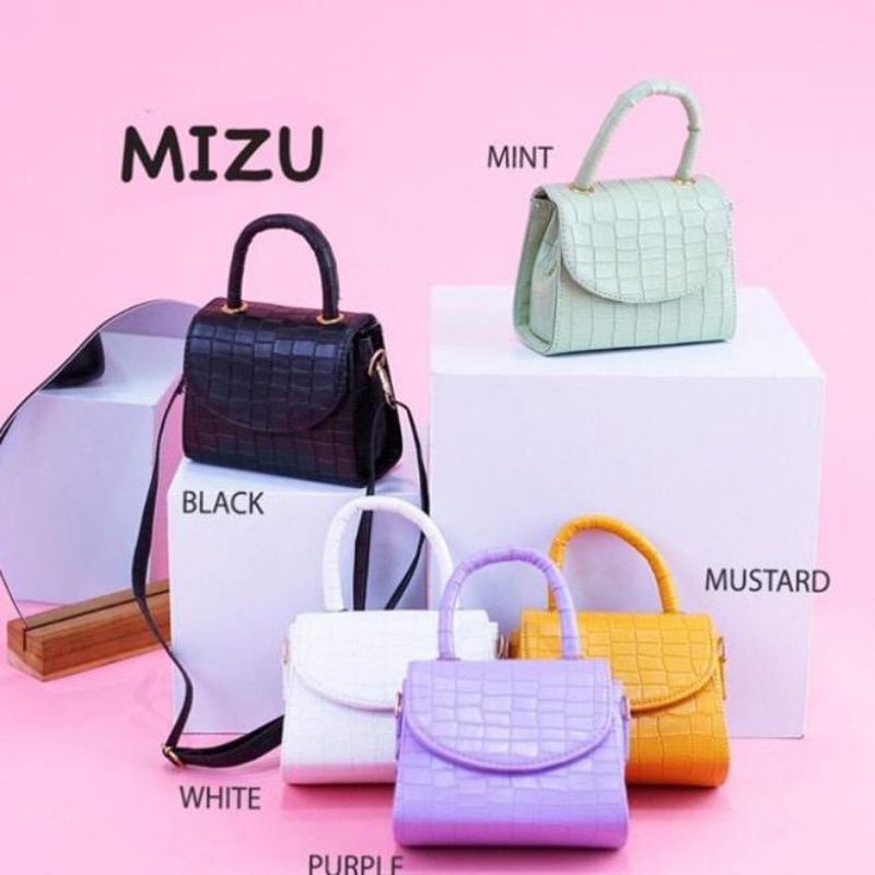 TAS SLEMPANG WANITA MIZU CROCO HANDLE + SELEMPANG
