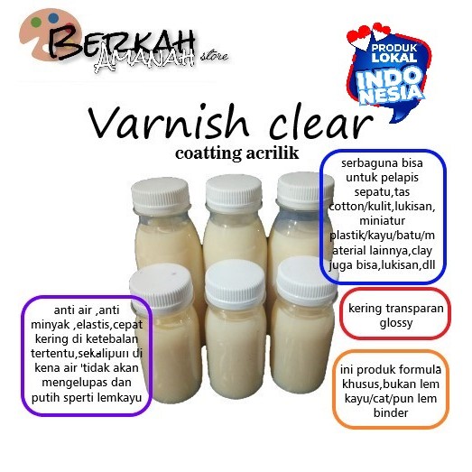 

varnish/finisher/coatting acrylik serbaguna glossy dan doff