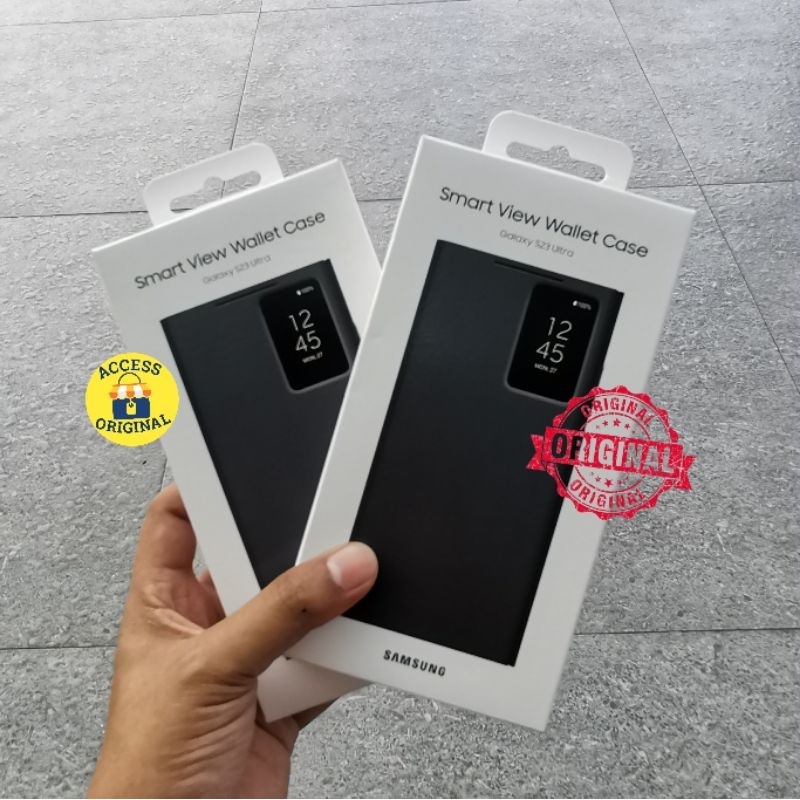 Smart View Wallet Case Samsung Galaxy S23 Ultra Casing Cover Original