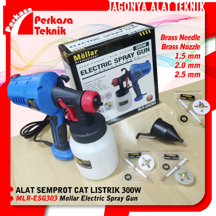 Spraygun Listrik Elektric Spray Gun MOLLAR ESG303 Nozel Kuningan Spray Gun Cat Minyak