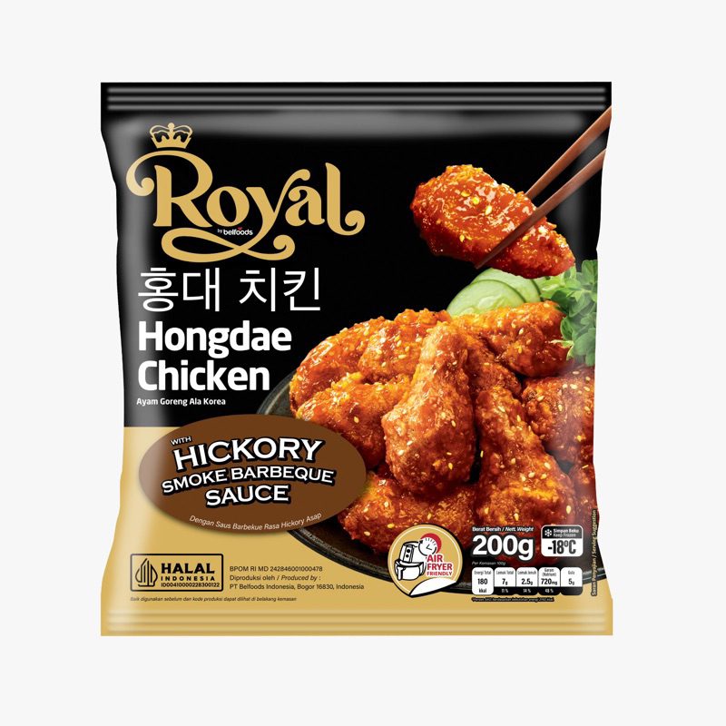 

Belfoods Hongdae Chicken Ayam Goreng ala Korea with Hickory Smoked Barbeque Sauce 200gr
