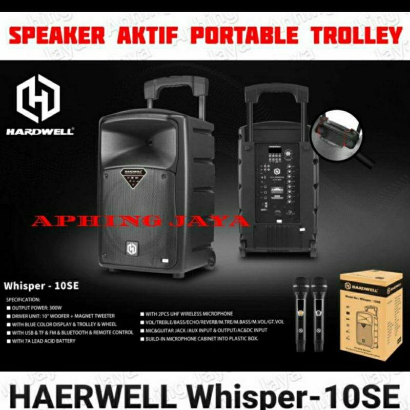 Speaker Aktif Portable 10 inch Hardwell Whisper-10SE Original