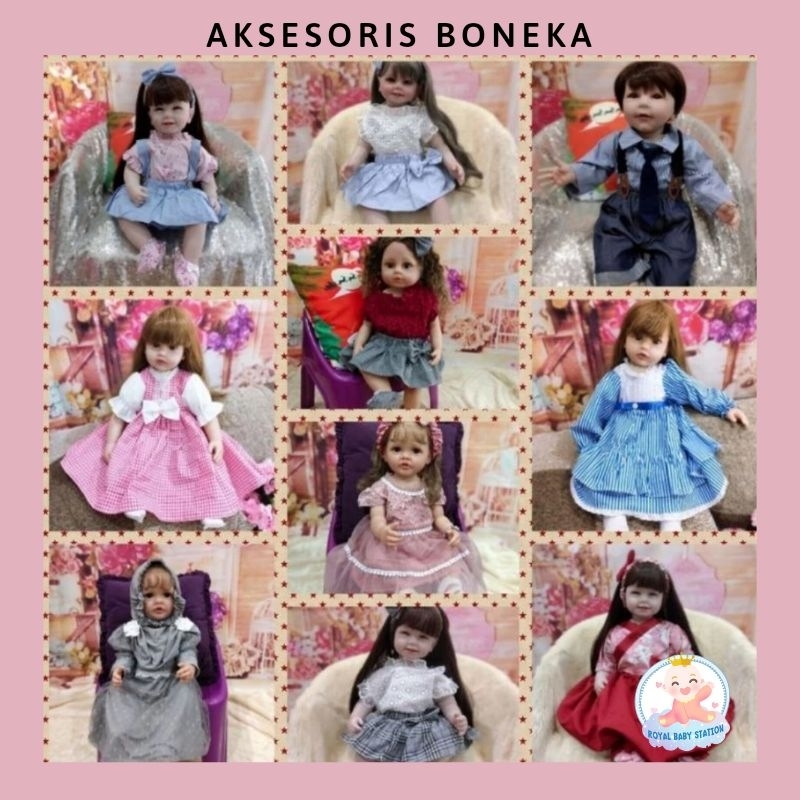 Ready Pakaian Sepatu Aksesoris Boneka Reborn 55-60 Cm Cewek Cowok
