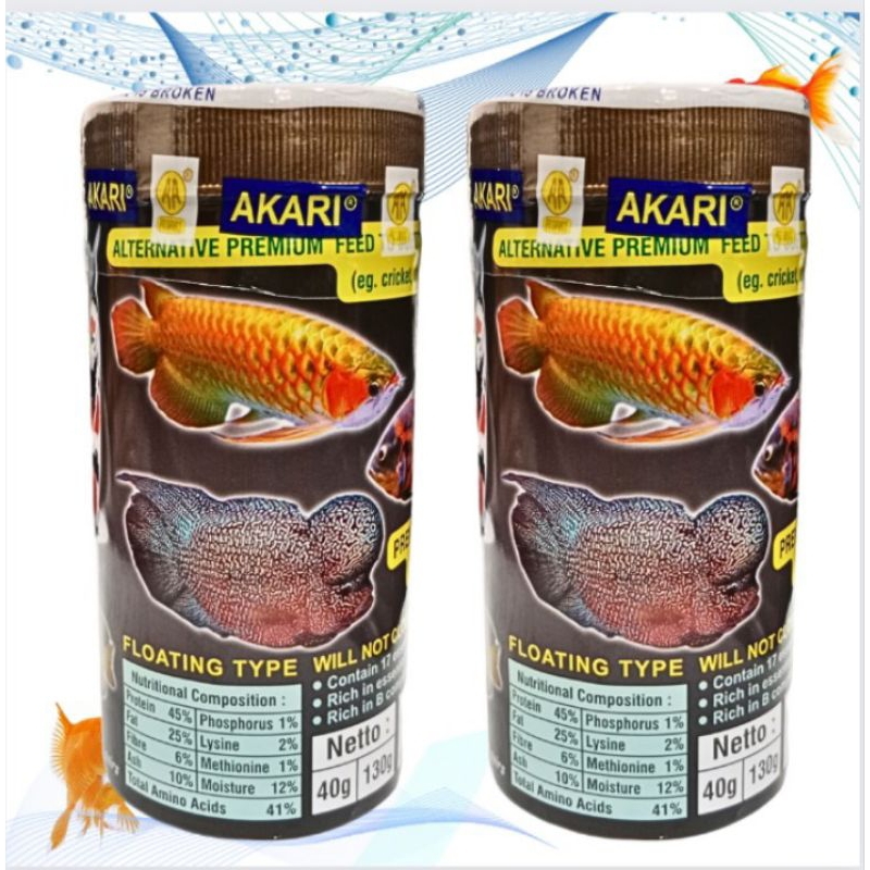 Makanan Ikan Arwana Louhan AKARI AA MAGGOT PRO 40gr