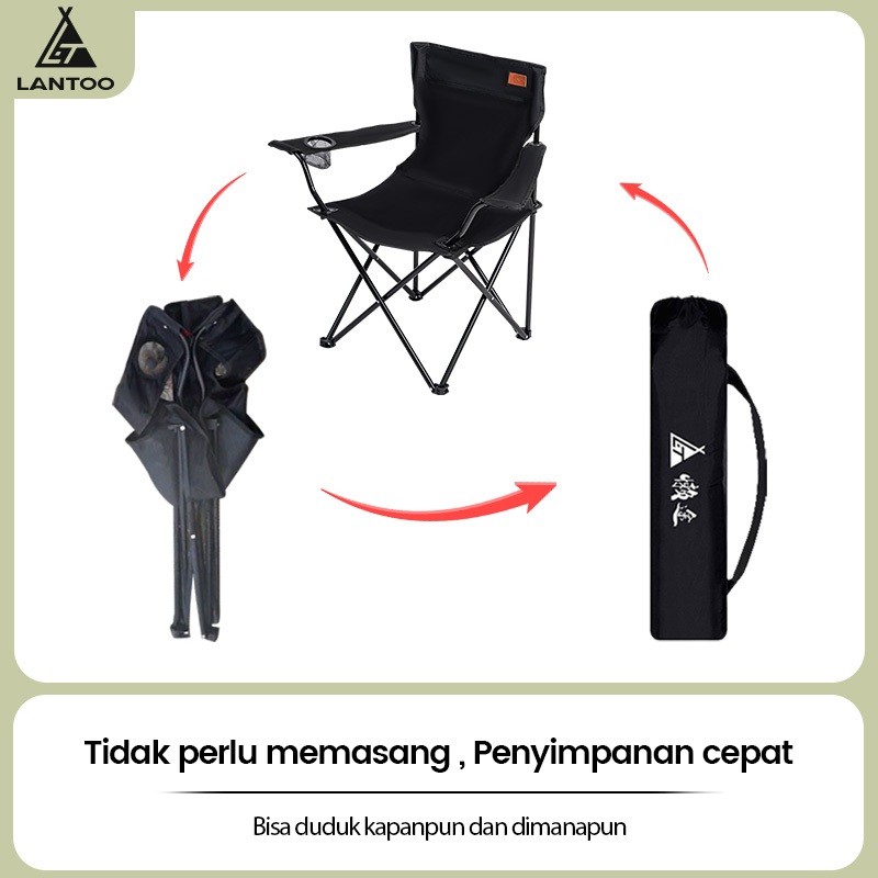 Lan Too Kursi lipat luar ruangan seni pantai portabel membuat sketsa rekreasi kursi memancing kursi 