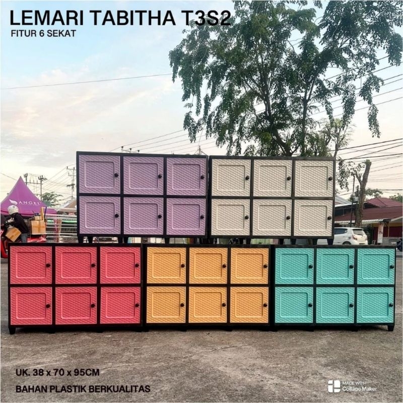 LEMARI PLASTIK TABITHA CLIKS MINIMALIS 2 SUSUN VIRAL LEMARI BUKU LEMARI TAS LEMARI PAKAIAN